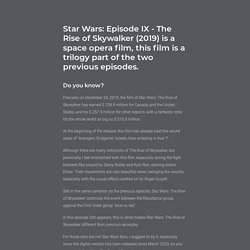 Do you know "The Rise of Skywalker"