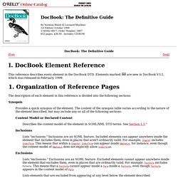 DocBook Element Reference