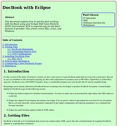 DocBook with Eclipse