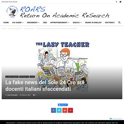 La fake news del Sole 24 Ore sui docenti italiani sfaccendati