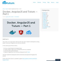 Docker, AngularJS and Tutum — Part 1