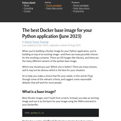 The best Docker base image for your Python application (January 2020)
