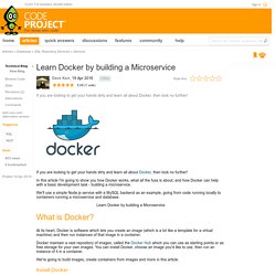 Learn Docker by building a Microservice