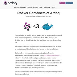 Docker Containers at Ardoq - Ardoq