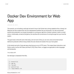 Docker Dev Environment for Web App