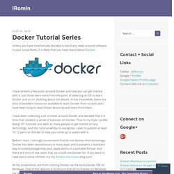 Docker Tutorial Series