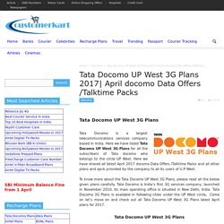 Tata Docomo UP West 3G Plans