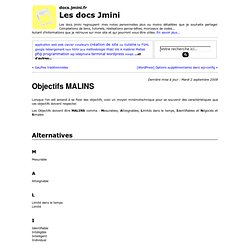 Docs Jmini » Objectifs MALINS