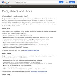 An overview of Google Docs