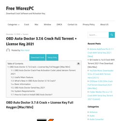 OBD Auto Doctor 3.7.6 Crack Full Torrent (License Key) 2021
