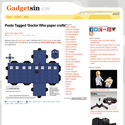 Doctor Who paper crafts