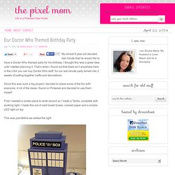 doctor who birthday party