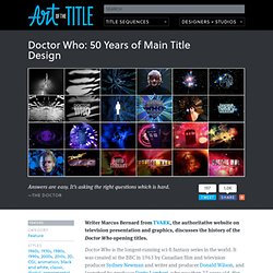 Doctor Who: 50 Years of Main Title Design