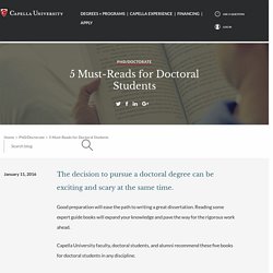 5 Must-Reads for Doctoral Students – Capella University Blog