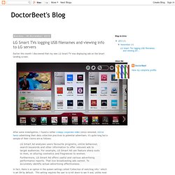 LG Smart TVs logging USB filenames and viewing info to LG servers