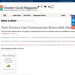 How Doctors Can Communicate Better with Patients