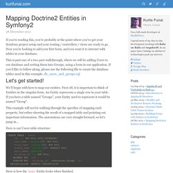 Mapping Doctrine2 Entities in Symfony2