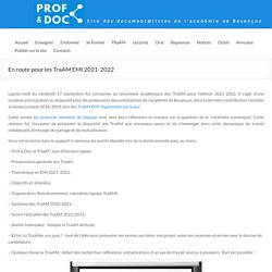 En route pour les TraAM EMI 2021-2022 – Prof & Doc – Site des document@listes de l'académie de Besançon