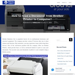 How to scan your document from Brother printer?