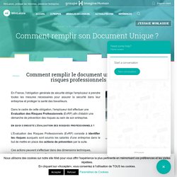 Qu'est-ce que le Document Unique ? Comment le remplir ?