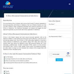 S-Docs Document Generation in Salesforce