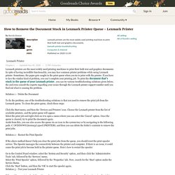 How to Remove the Document Stuck in Lexmark Printer Queue - Lexmark Printer by Ravish Kumar