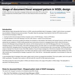 Usage of document/literal wrapped pattern in WSDL design
