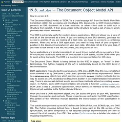 19.8. xml.dom — The Document Object Model API — Python 2.7.10rc0 documentation