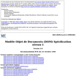 Document Object Model (DOM) Level 1 Specification
