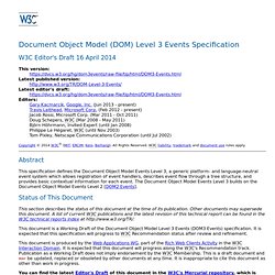 Document Object Model (DOM) Level 3 Events Specification