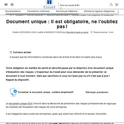 Document unique : il est obligatoire, ne l’oubliez pas !