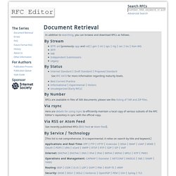 Document Retrieval » RFC Editor