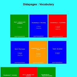Livres didapages vocabulary