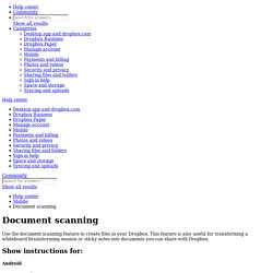 Document scanning – Dropbox