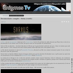 Documentaire complet : Sirius (vostfr) « Énigmes.TV