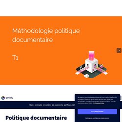 Politique documentaire formation T1 by gossesandrine on Genially