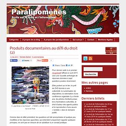 Blog Archive » Produits documentaires au défi du droit (2)