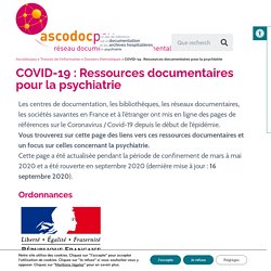 COVID-19 : Ressources documentaires pour la psychiatrie