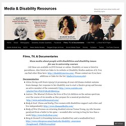 Media & Disability Resources