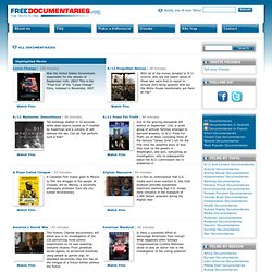 Watch All Documentaries Online. Download All Documentaries Documentary & Trailer. Watch Free movies Find dvds, torrents & documentary feature films.