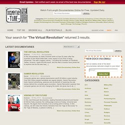 Search for "The+Virtual+Revolution" - Documentary Tube