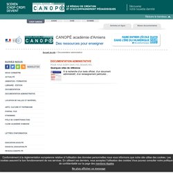 CANOPÉ Académie d'Amiens - Documentation administative