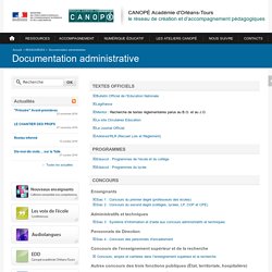 CANOPÉ Académie d'Orléans-Tours - Documentation administrative