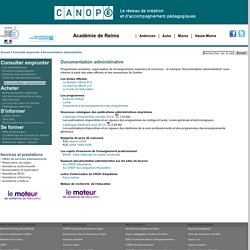 CANOPÉ Reims - Documentation administrative
