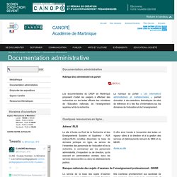 Documentation administrative Canopé de la Martinique