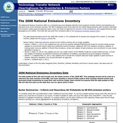Clearinghouse for Emission Inventories and Emissions Factors