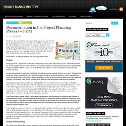 Documentation in the Project Planning Process – Part 1