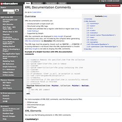 XML Documentation Comments - RAD Studio XE3