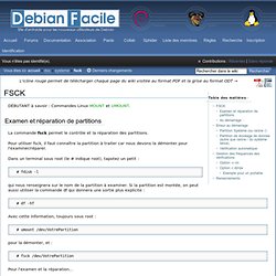 commande:fsck [Wiki Debian-facile]