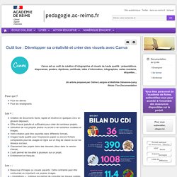 Se former Documentation lycée - Outil tice : Développer sa créativité et créer des visuels avec Canva